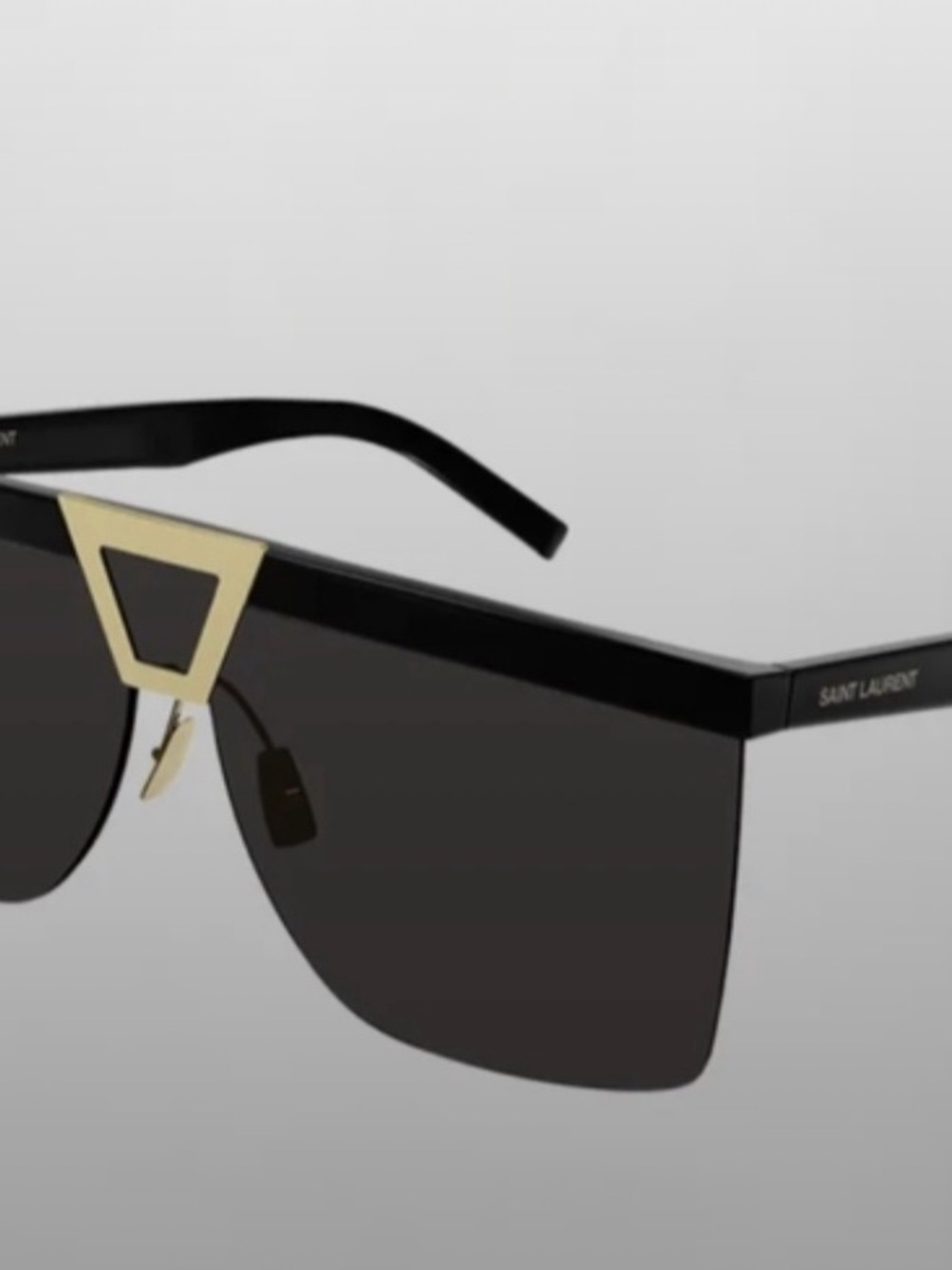 Yves Saint Laurent Rimless Sunglasses - NWT- Black & Gold